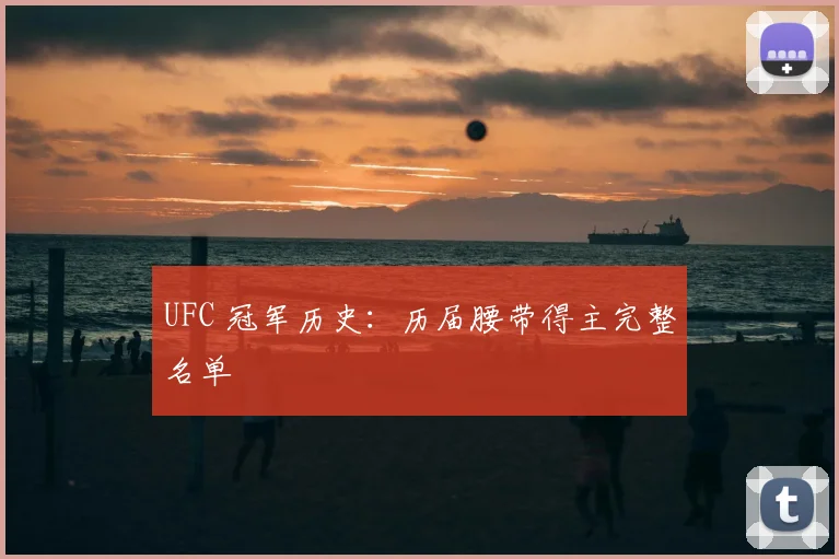 UFC 冠军历史：历届腰带得主完整名单
